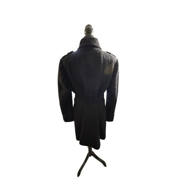 Guess Vintage Women's Double Breasted Trench Coat Black Size PXL Petite - Picture 3 of 16